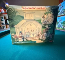 Sylvanian Families Wedding Chapel Set with Bride and Groom - US Seller