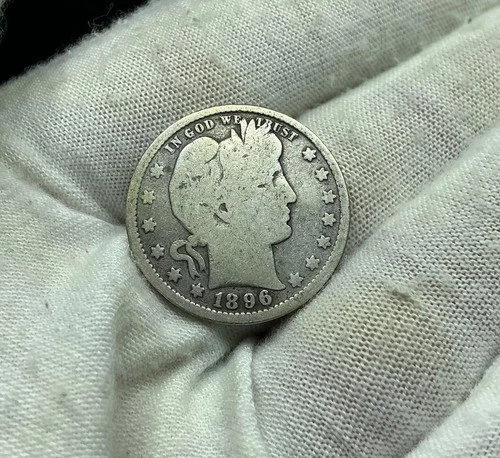 1896 Barber Quarter 25C Silver U.S. Coin J313