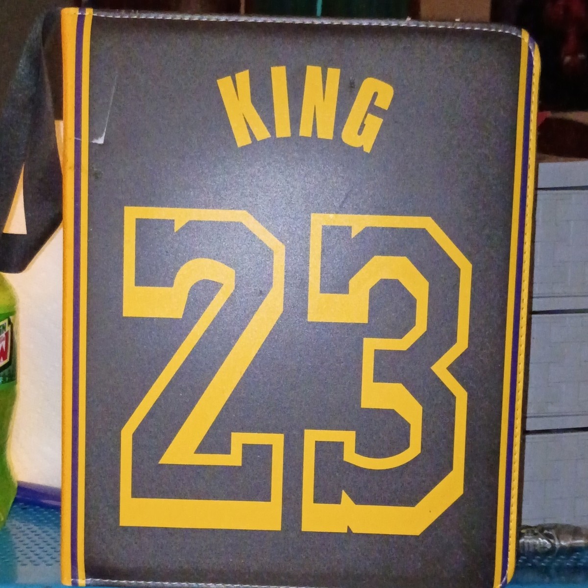 KING 23 Basketball Sports Trading Card Binder Black Yellow Organizer Album KING 23 Basketball Sports Trading Card Binder Black Yellow Organizer Album