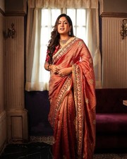 WEDDING DESIGNER BOLLYWOOD SAREE BLOUSE NEW SARI INDIAN PAKISTANI BRIDAL PARTY