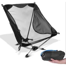 Ultralight Camping Chair Aluminum Alloy Lightweight Outdoor Folding Chair Moon C