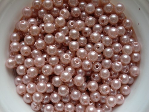 500pcs x 6mm Faux Pearl Beads In 26 Colours for Craft Jewellery Making UK Seller - Picture 12 of 31