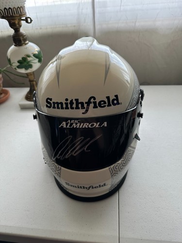 RARE! ARIC ALMIROLA SMITHFIELD HELMET IN WHITE! - AUTOGRAPHED! - FROM PRISTINE - Picture 2 of 17