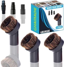 3 PACK 1 1 4 Inch Round HorseHair Vacuum Dust Brush Attachment with Soft