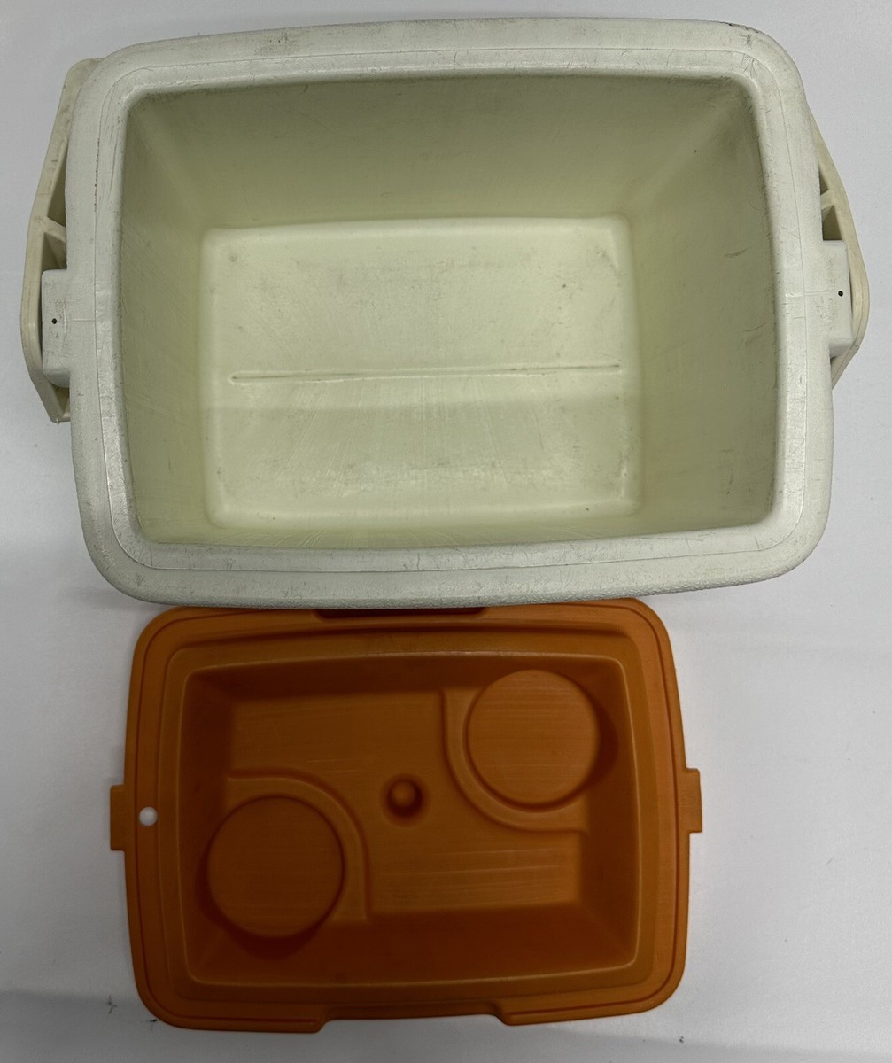 Vintage 1983 Coleman Model 5272 Lil Oscar Cooler Orange Lid 6 Pack
