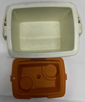Vintage 1983 Coleman Model 5272 Lil Oscar Cooler Orange Lid 6 Pack