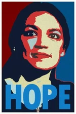 Alexandria Ocasio Cortez AOC Hope Political Campaign Art Poster 24x36