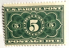 RARE! U.S. ORIGINAL *1913* 5 CENT POSTAGE DUE PARCEL POST STAMP / MINT UNHINGED!
