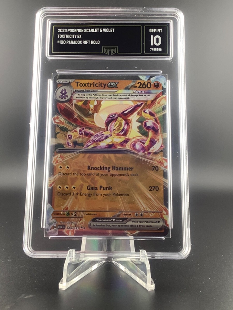 Pokémon Toxtricity Ex 100/182 Paradox Rift Double Rare GMA 10 Gem