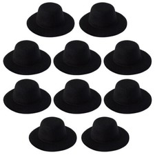 10 pcs Black Mini Formal Hats Miniature Hats for DIY Crafts Hair Accessories ...
