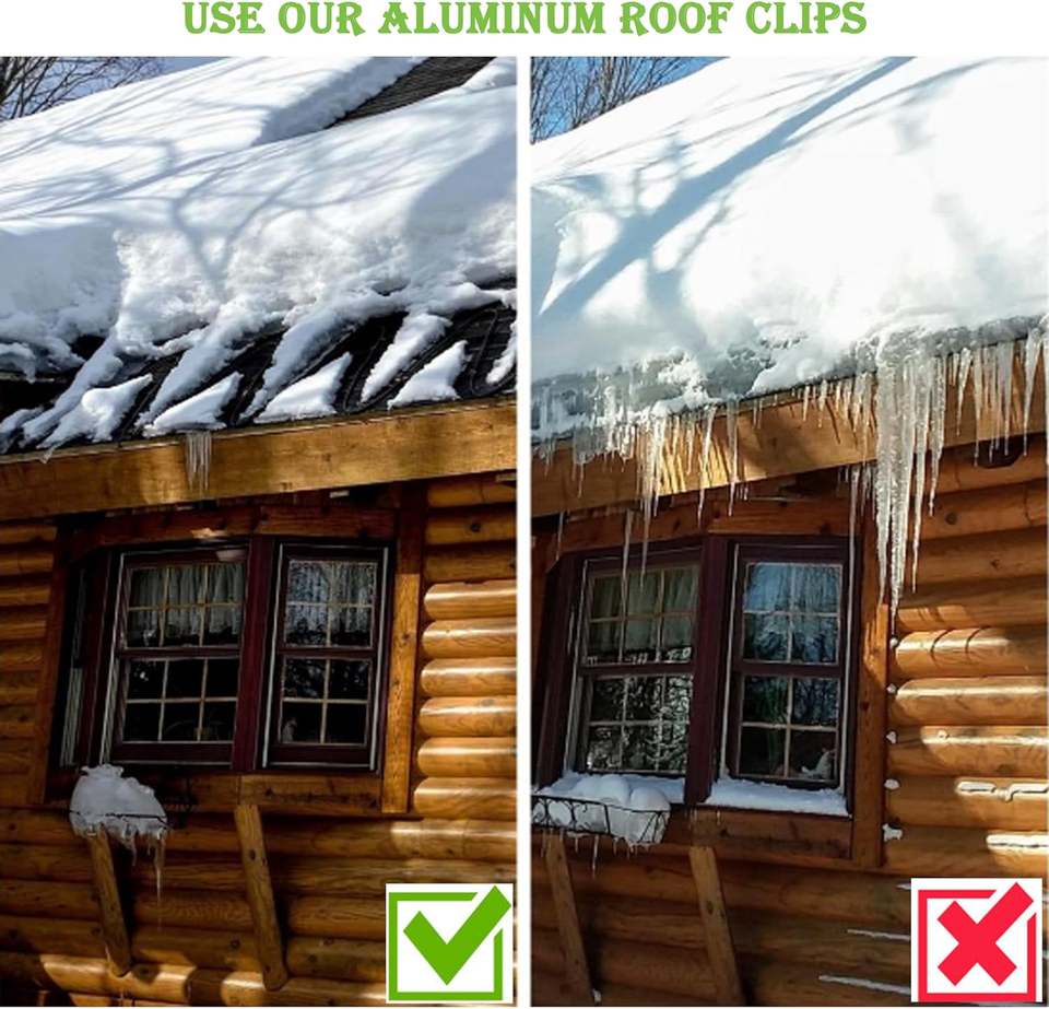 Roof DeIcing Cable Clips, 50 Pack Metal Clip, Heat Cable Roof Clip