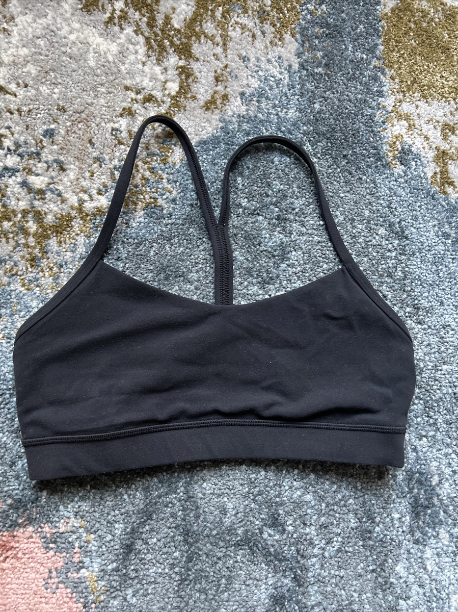 Lululemon Flow Y Bra Size 6 Black Sports Bra