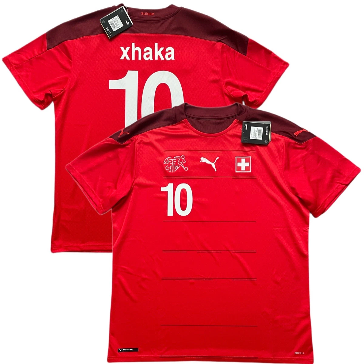 2020/21 Switzerland Home Jersey #10 XHAKA XL Puma Euro Football