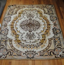 Vintage Floral Tapestry Wall Rug Colorful Earth Tones Carpet Possibly Italian