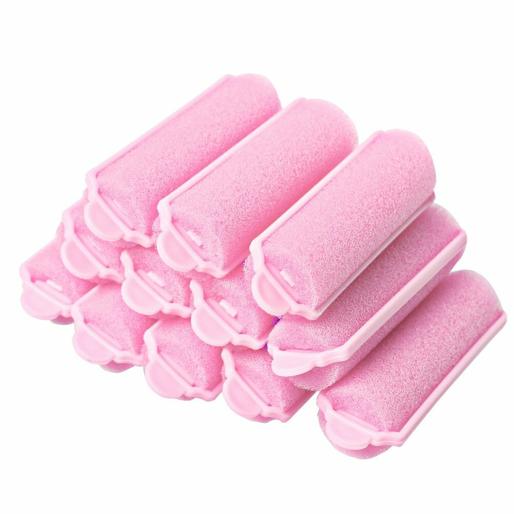 Pengxiaomei 12 Pcs Foam Sponge Hair Rollers,2.4 Inch Pink Hair Curlers  Bouncy Cu | eBay