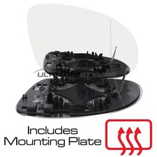 Wing Mirror Glass VW Passat B6 2005-2011 Heated Aspherical Drivers Side Right