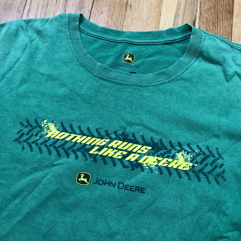 Рубашка женская John Deere размер XL зеленая с коротким рукавом топ хлопковые тракторы для взрослых - Изображение 3 из 4