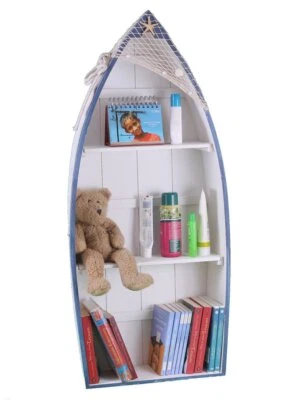 Bootsregal 010 Stand Regal 101cm Holz Boot Kasten Schiff Shabby maritim Dekor - Bild 1 von 4