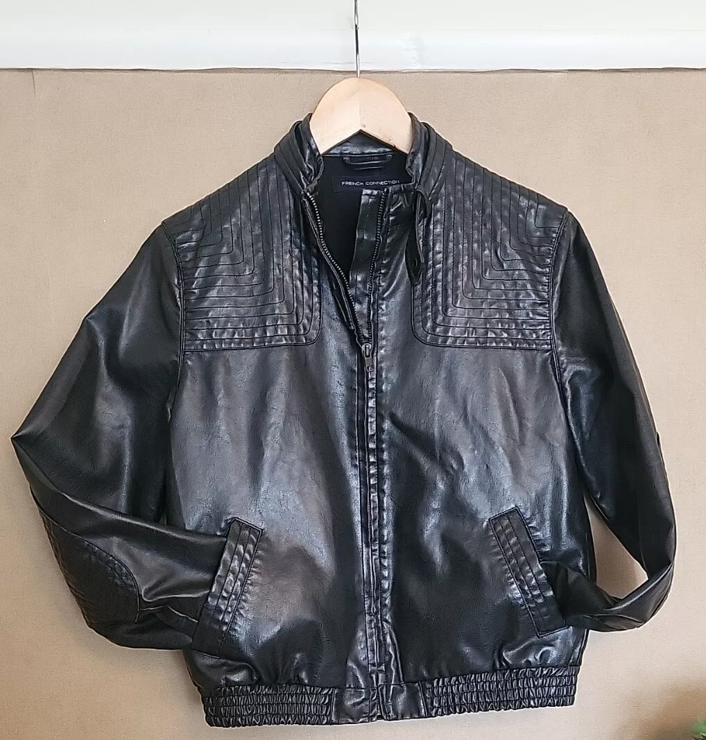French connection top faux leather jacket