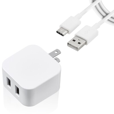 2in1 Dual USB Power Charger Adapter Cable f Samsung Galaxy Note 10+ SM-N975U USA