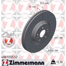 2x ZIMMERMANN Bremsscheibe 400.5555.52 2x ZIMMERMANN Bremsscheibe 400.5555.52