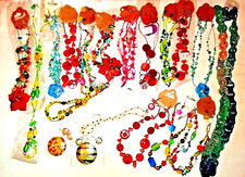 37 WHOLESALE LOT Costume FASHION JEWELRY PENDANTS NECKLACE and EARRINGS