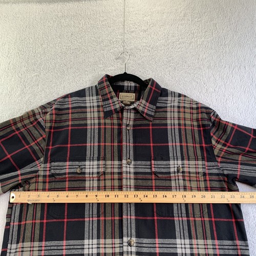 Schmidt Workwear Flannel Shirt Size L Big Color Black Gray Olive Outdoor Winter - Picture 6 of 8