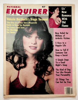 1982 April National Enquirer Valerie Bertinelli Van Halen RFK Bobby Kennedy Jr.