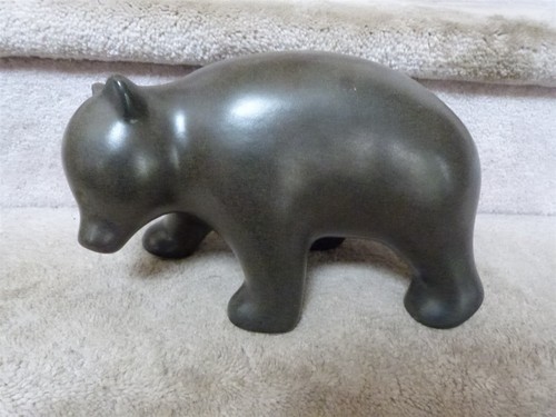 Vintage 2004 Pigeon River Keramik gehender PROWLER Bär signiert T. Bullen #1200 10 Zoll x 6 Zoll