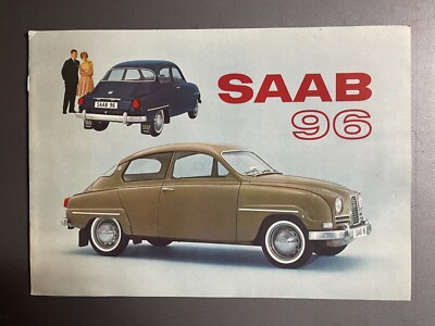 1963 Saab 96 Showroom Advertising Sales Brochure, English - RARE!! Awesome L@@K