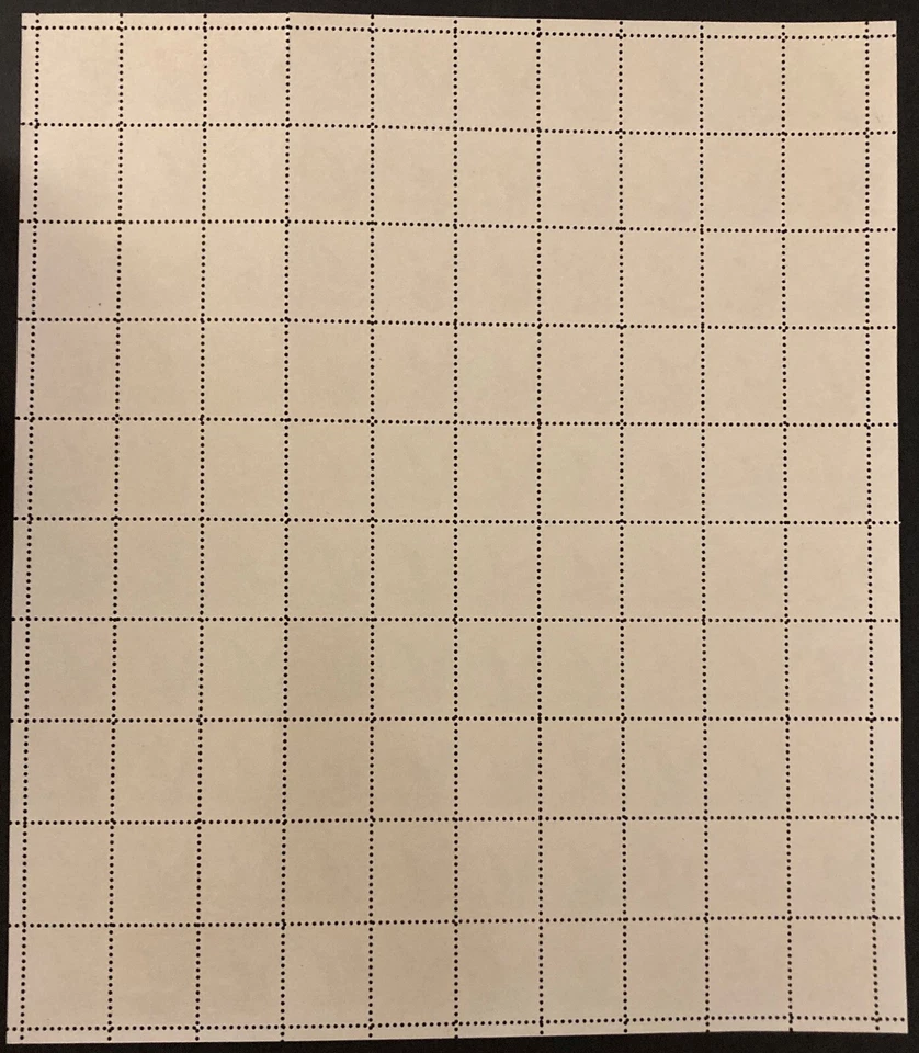 3c "G" Make Up Rate NH Sheet of 100 EFO Misperforated Horizontally & Vertically - Image 2 of 3