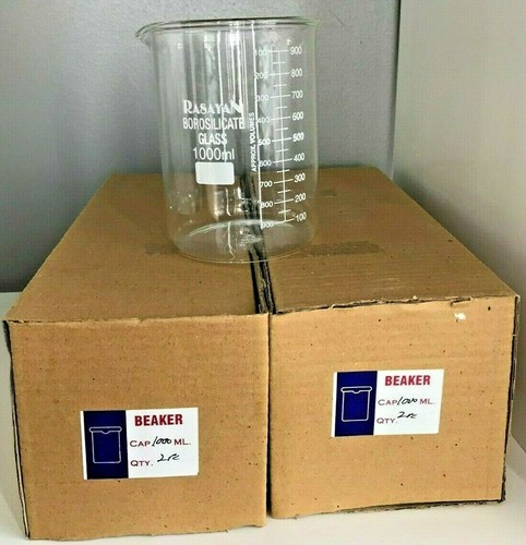 Glass Beaker Research Grade Borosilicate 1000ml X 6pcs Beakers Wholesale Price Ebay