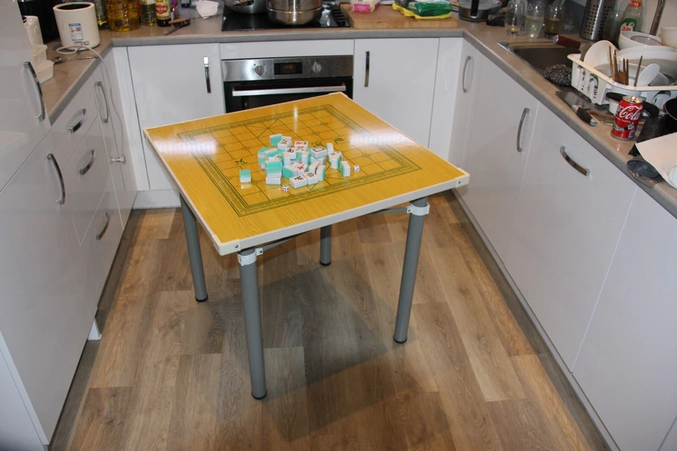 Mahjong MAJIANG table  square foldable with cup holders Mahjong Table 80x80 cm - Image 3 of 4