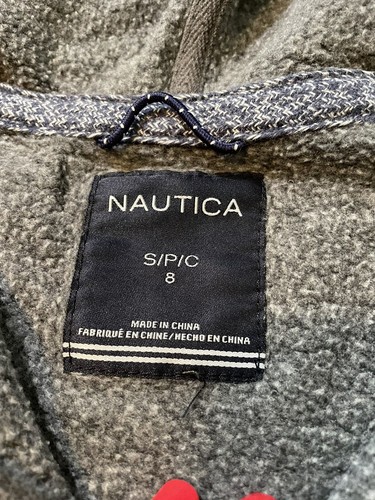 Nautica Full Zip Hoodie Hooded Sweatshirt Youth Kids Boys Size Small 8 - Gray - Picture 3 of 4