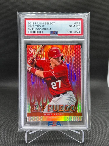 Mike Trout 2013 Panini Select En Fuego Silver PRIZM - PSA 10 Gem Mint Card #EF2