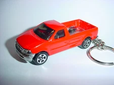 HOT RED 3D FORD F150 CUSTOM KEYCHAIN key keyring ornament 4x4 1/64 hot wheels