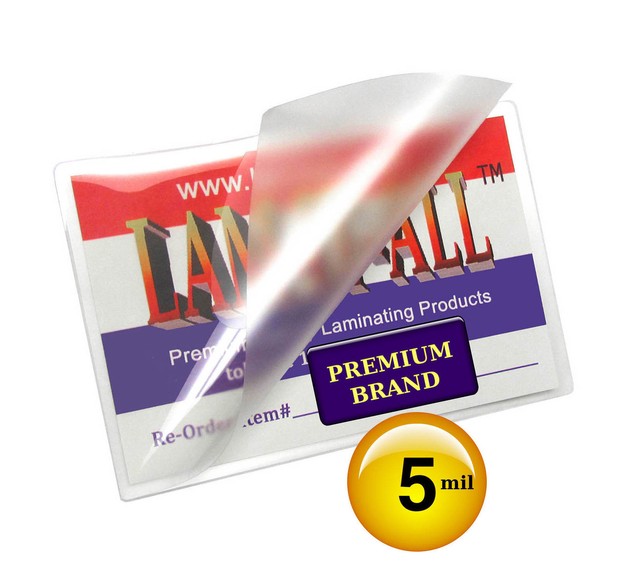 Hot Laminating Pouches for 5x7 Photos 5 Mil 51/4 x 71/4 (100) by LAM
