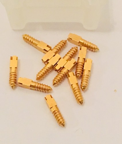 Poteaux à vis dentaires plaqué or tête croisée Dentatus type S6 12/kit marque NORDIN - Photo 4/5