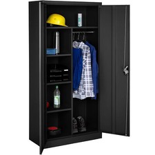 Aktenschrank Büroschrank Spind Kleiderstange Lagerschrank Stahl 80 cm schwarz