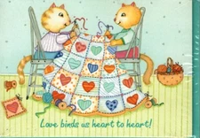 Quilting Cats Kittens Make A Quilt Quilters Blank Inside Note Cards - Set of 8