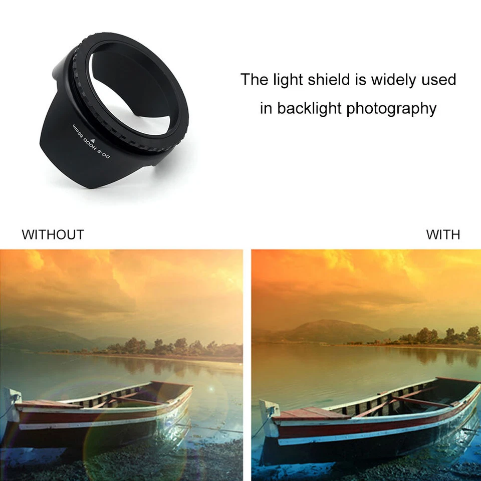 Universal Petal Screw-in Lens Hood Lens Shade 49/52/55/58/62/67/72/77/82/86/95mm - Image 3 of 4