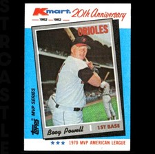Boog Powell 1982 Topps Kmart MVP Series #17 Baltimore Orioles ⚾ Baseball Card