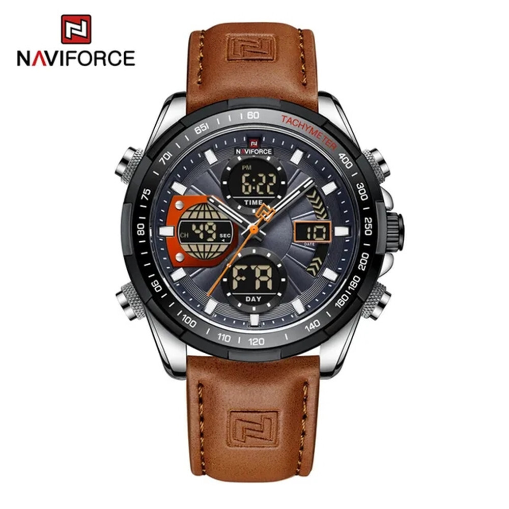 NAVIFORCE Watch Men Top Brand Leather Sport Watch Digital NAVIFORCE Watch Men Top Brand Leather Sport Watch Digital