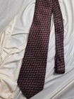 Keith Daniels Silk Tie Burgundy Black Gold Geometric Made in Italy 60" Necktie — photo 2