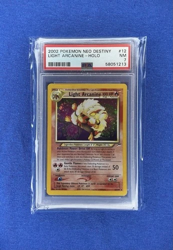 2002 Light Arcanine Neo Destiny Holo #12 PSA 7 Swirl By Head