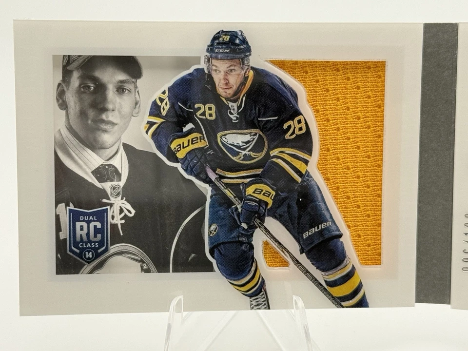 2013 Panini Playbook Booklet Zemgus Girgensons #159 RC Dual Patch Auto /199 - Image 2 of 4