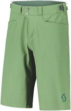 Scott Trail Flow Mens Cycling Shorts Green Padded Bike Ride Short