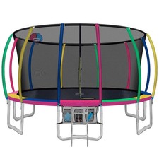 NNEDSZ 16FT Trampoline Round Trampolines With Basketball Hoop Kids Present Gift
