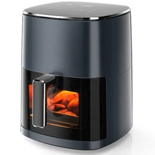 6QT Square Air Fryer w/ Window - 12-in-1 Roast, Bake, Dehydrate 400°F