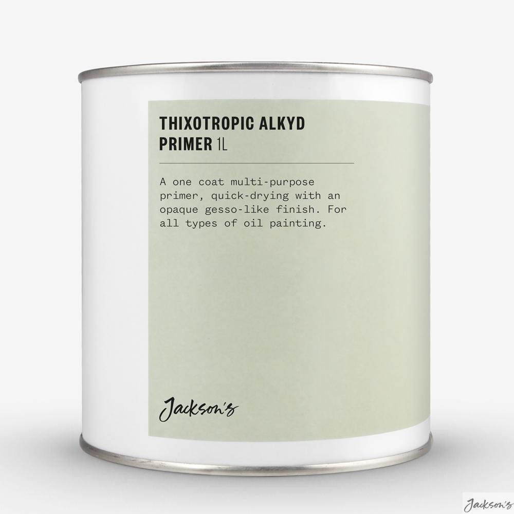Jackson's Thixotropic Alkyd Oil Primer Linseed Oil 1L For Canvas Paper Ground